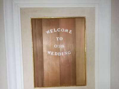 Welcome to our wedding welkomsbord